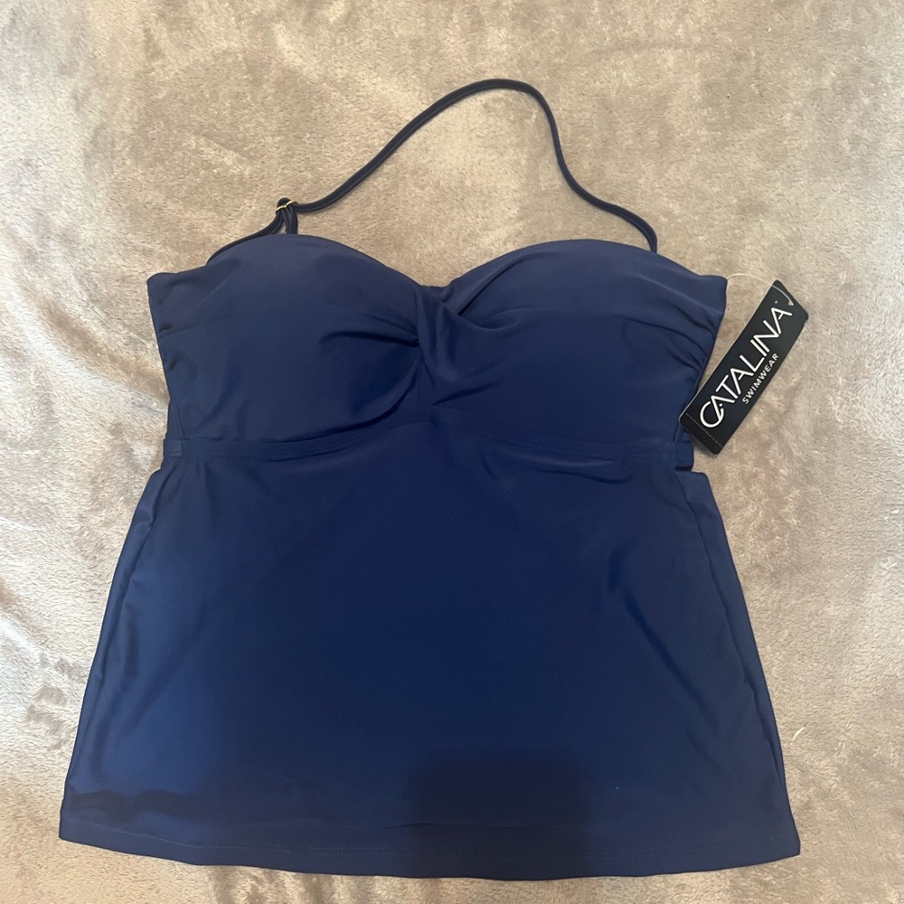 Navy swim top. Great versatile piece.